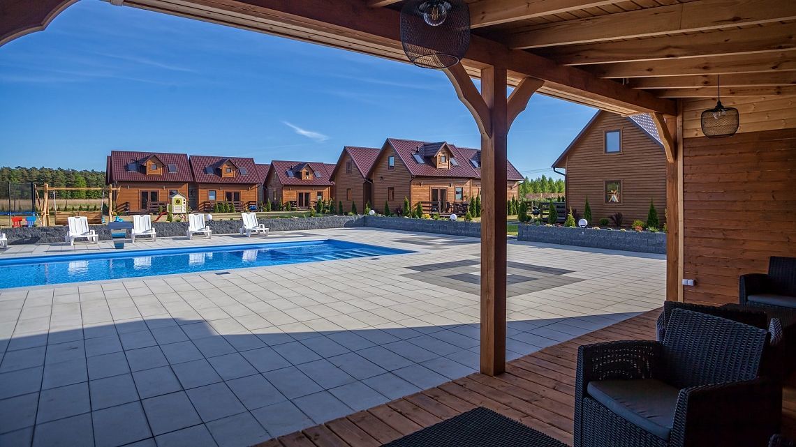DOMKI LA PLATA ŁEBA - PODGRZEWANY BASEN, SAUNA , JACUZZI