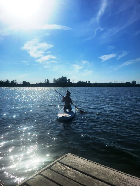 Zdjęcie Luxusowa willa nad jeziorem plaża pomost łódka kajak sauna #71