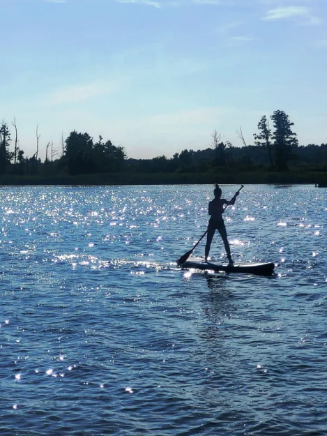 Zdjęcie Luxusowa willa nad jeziorem plaża pomost łódka kajak sauna #33