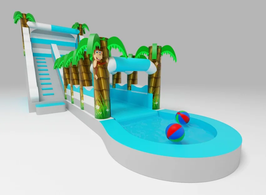 NOWOŚĆ 2023!          Dmuchana zjeżdżalnia wodna - nowa atrakcja dla najmłodszych Gości