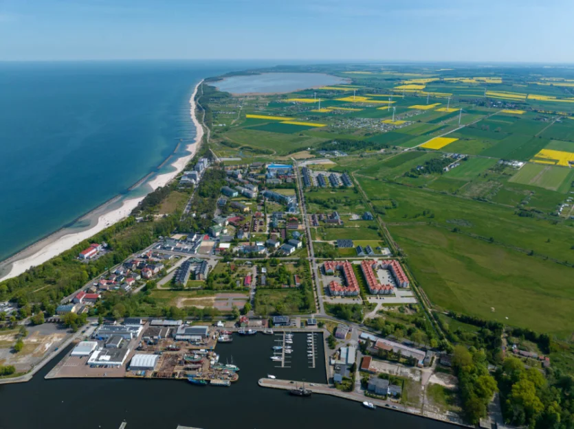 Widok z lotu ptaka Darłówko Wschodnie