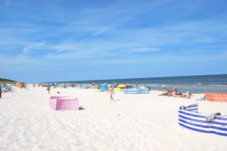 Plaża w okolicy Dźwirzyna.