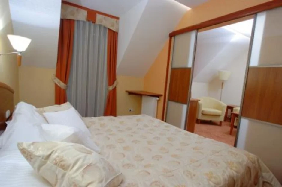 Sypialnia w 2-u pokojowym apartamencie.