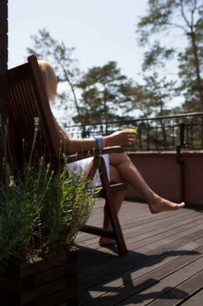 Prywatna plaża na dachu budynku? Tak! To nasz taras!