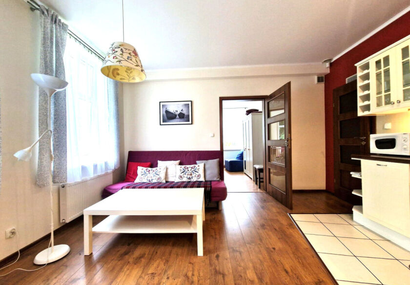 Pod Skarpą-salon z aneksem kuchennym