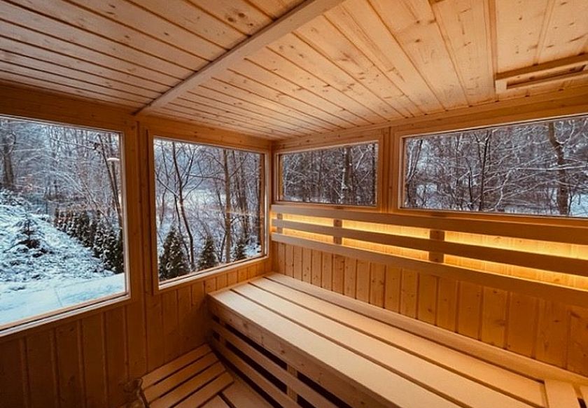 Fińska sauna ogrodowa.