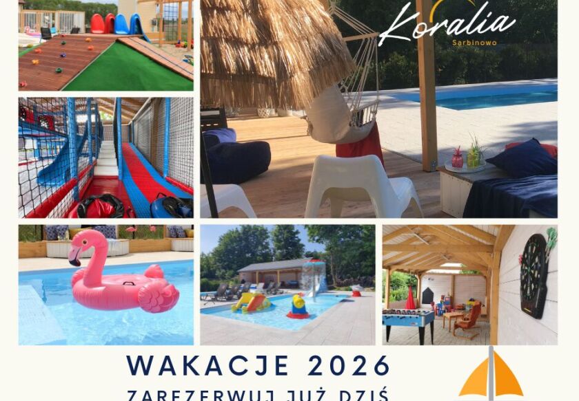 Domki & Apartamenty z basenem "KORALIA" - noclegi Sarbinowo