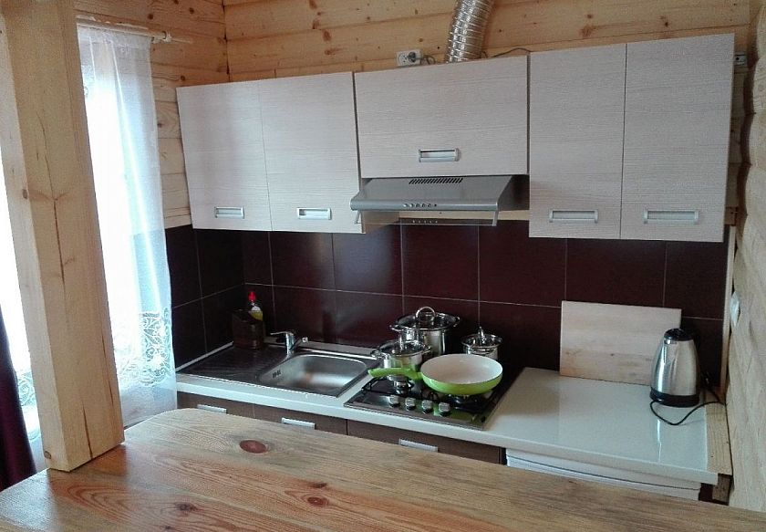 wyposażony aneks kuchenny