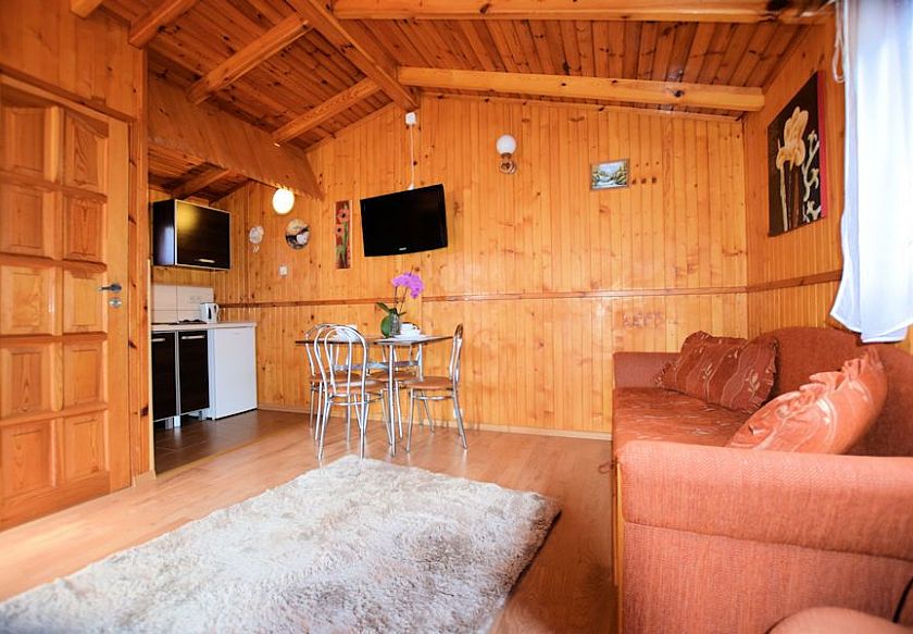 Domek 4 osobowy - salon z aneksem kuchennym