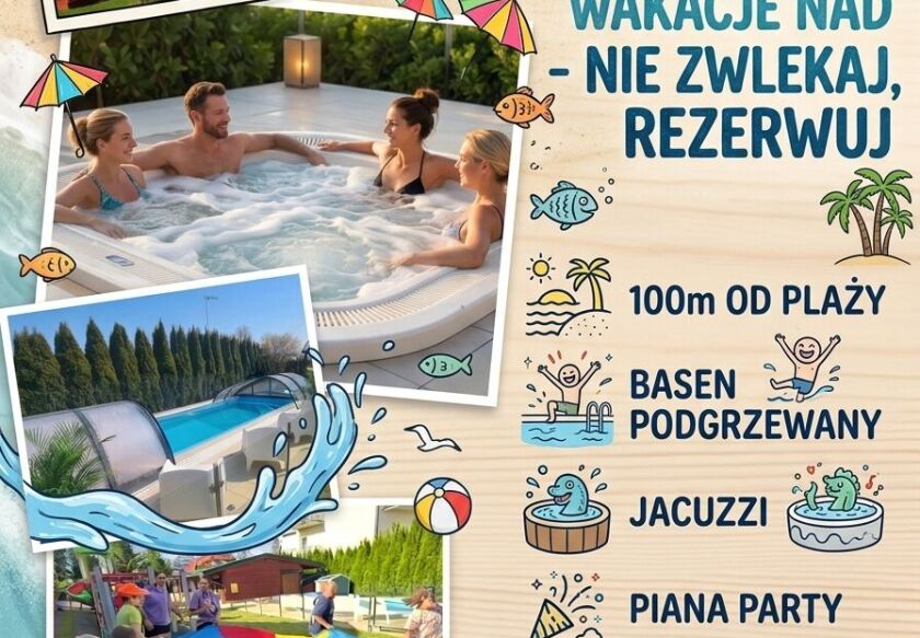 MORSKA DOLINA Domki 100m od PLAŻY- ANIMACJE -BASEN EKO 96